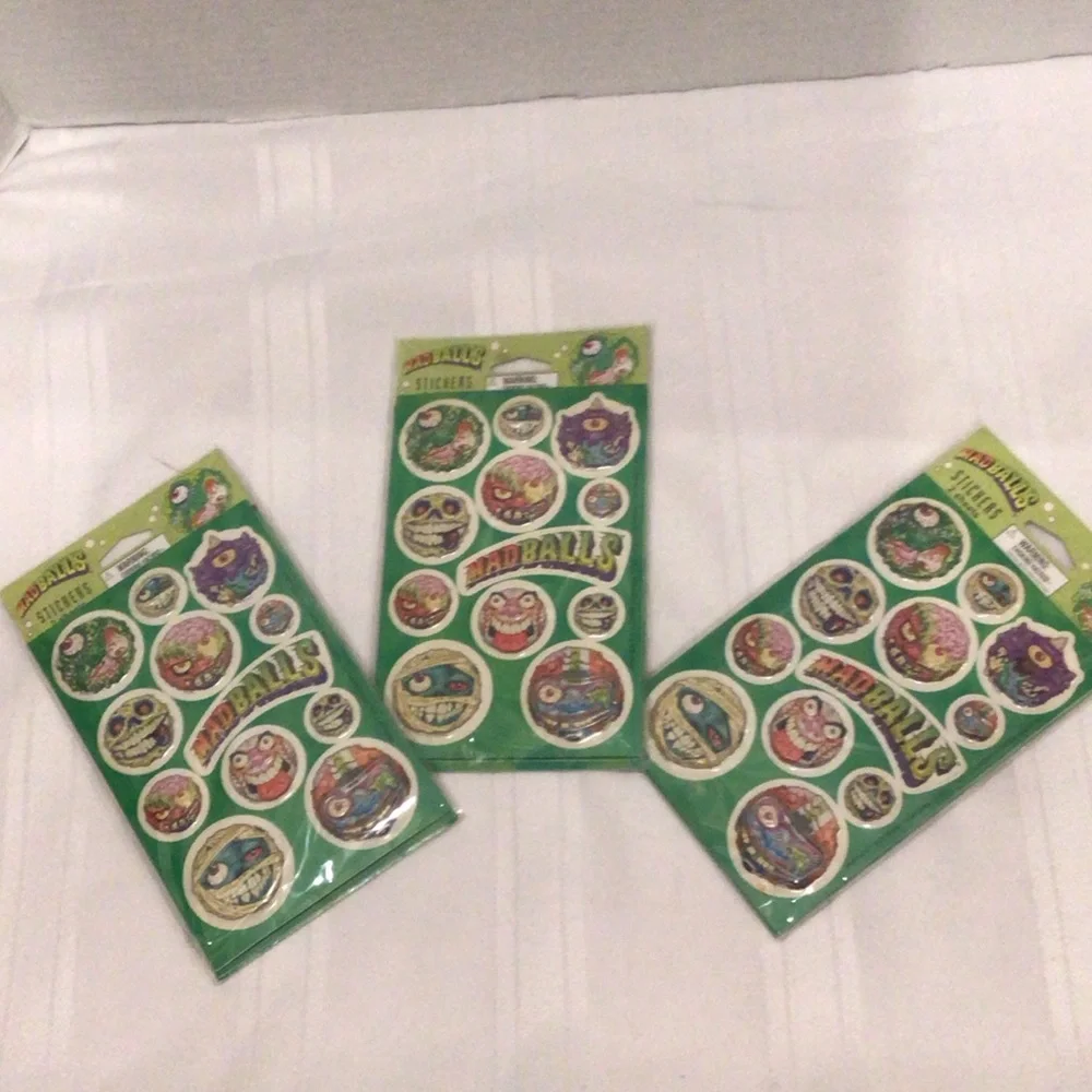 Madballs stickers 3 sealed packs 2 sheets each
